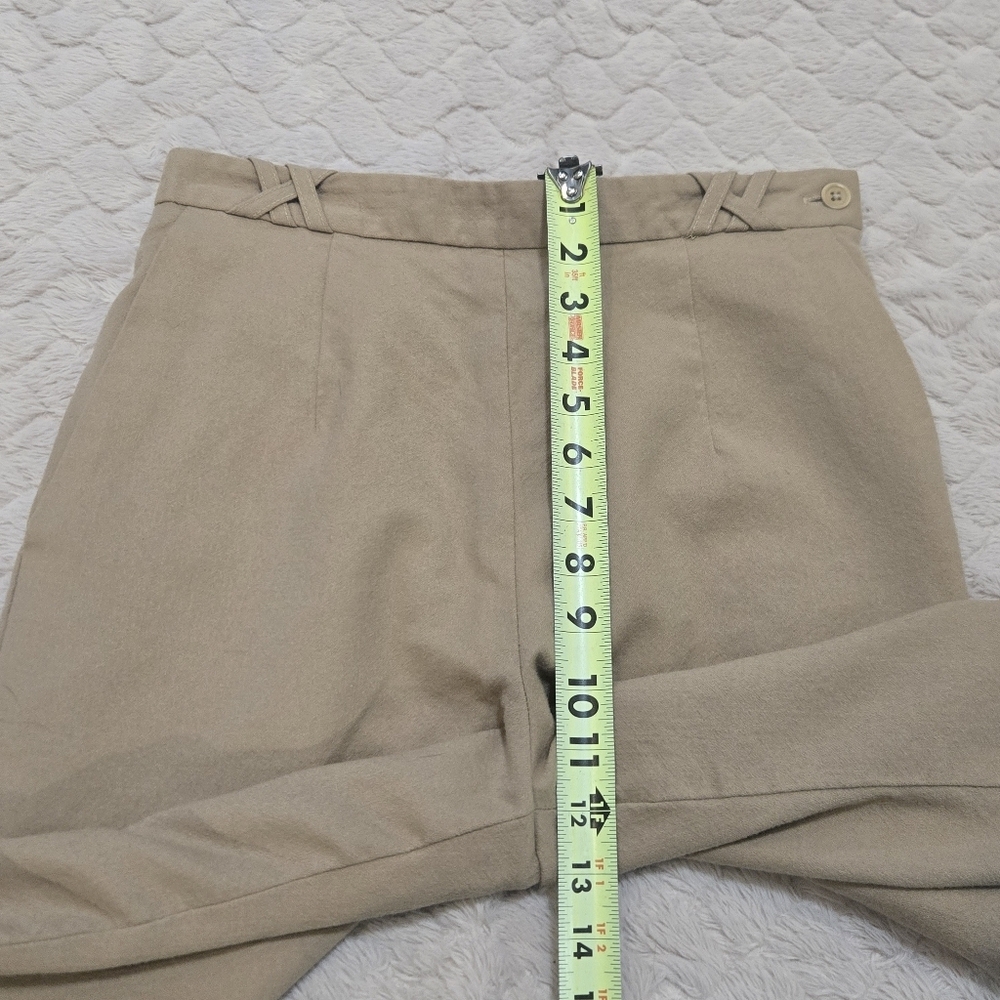 Talbots Tan Italian Fabric Vintage Wool Lined Pants, Size 6 - Picture 4 of 9
